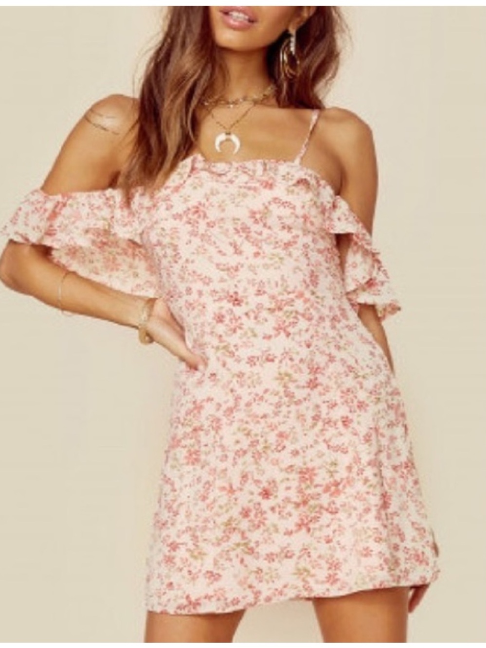 For Love & Lemons Aurora Pink Floral Dress